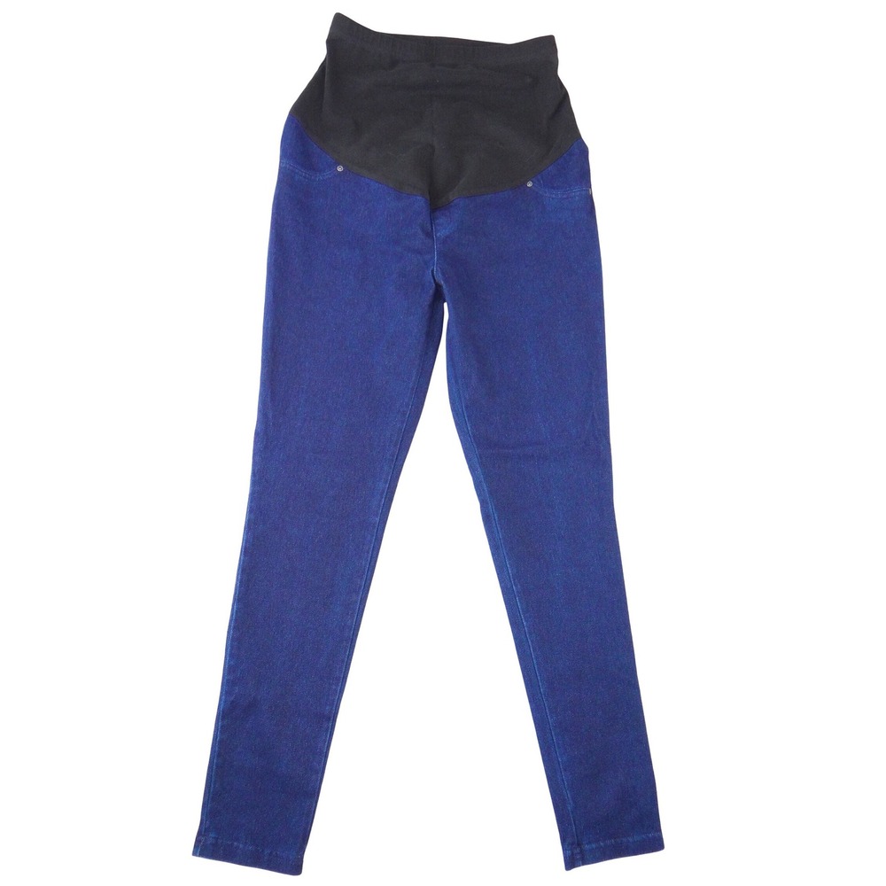 Time and Tru Maternity Skinny Jeans Dark Wash Blue Full Belly Panel Small 4-6
